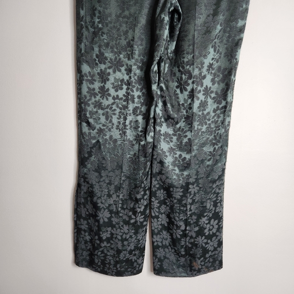 RAG & BONE Jarvis Floral Jacquard Trousers In Grey Forest Size 6 - Picture 10 of 16